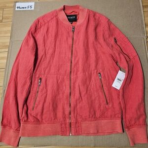 GUESS Men's Linen BomberJacket (Oversized)